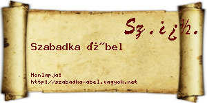 Szabadka Ábel névjegykártya