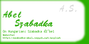 abel szabadka business card